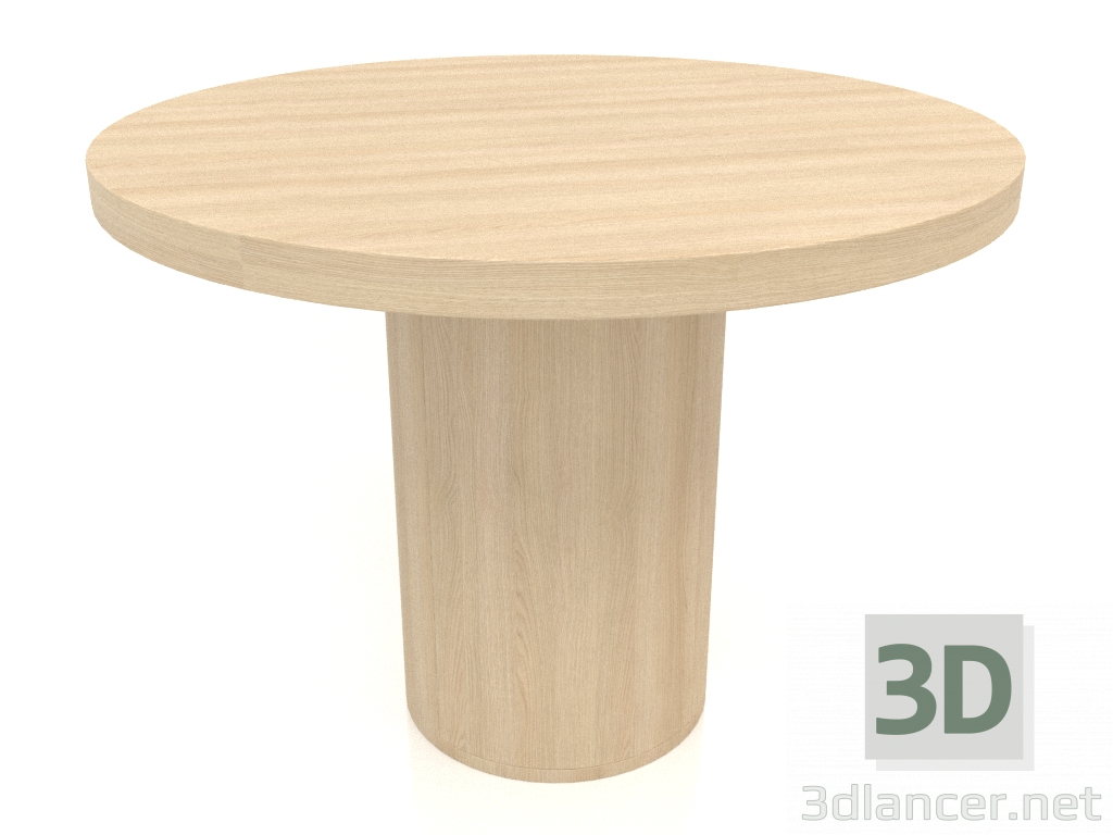 3D Modell Esstisch DT 011 (D=1000x750, Holz weiß) - Vorschau