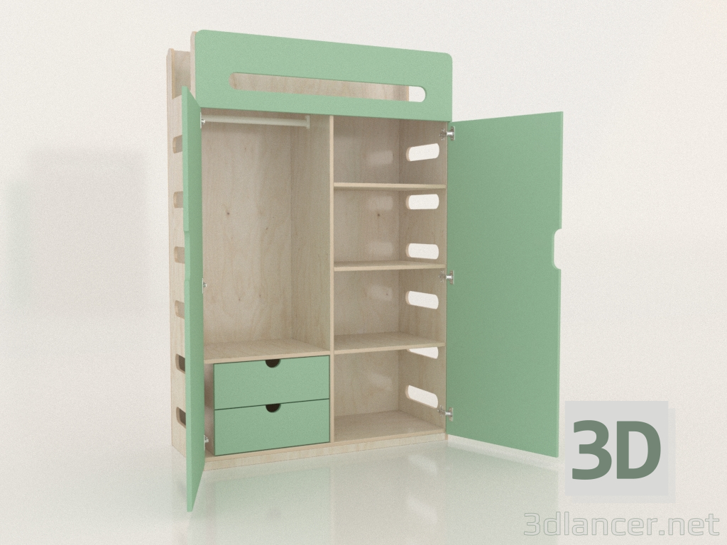 3D Modell Kleiderschrank offen MOVE WC (WMMWC2) - Vorschau