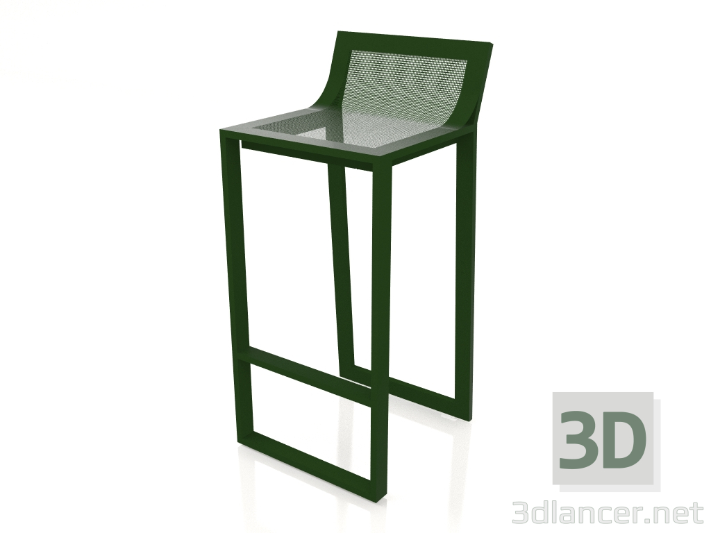 3d model High stool with a high back (Bottle green) - preview