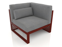 Modular sofa, section 6 right, high back (Wine red)