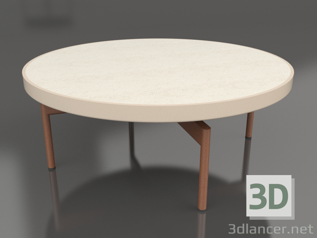 3d модель Стіл журнальний круглий Ø90x36 (Sand, DEKTON Danae) – превью