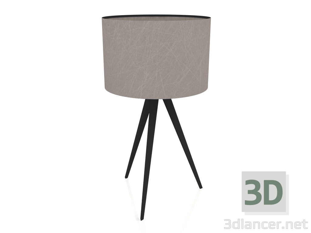 modello 3D Lampada da tavolo Treppiede (Nero-Grigio) - anteprima