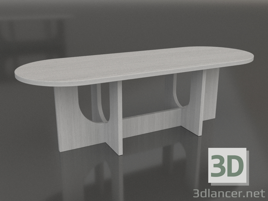 modello 3D Tavolo da pranzo OVALE GRANDE 2400x900 mm (bianco RAL 9010) - anteprima