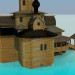 3d model Wooden church - preview