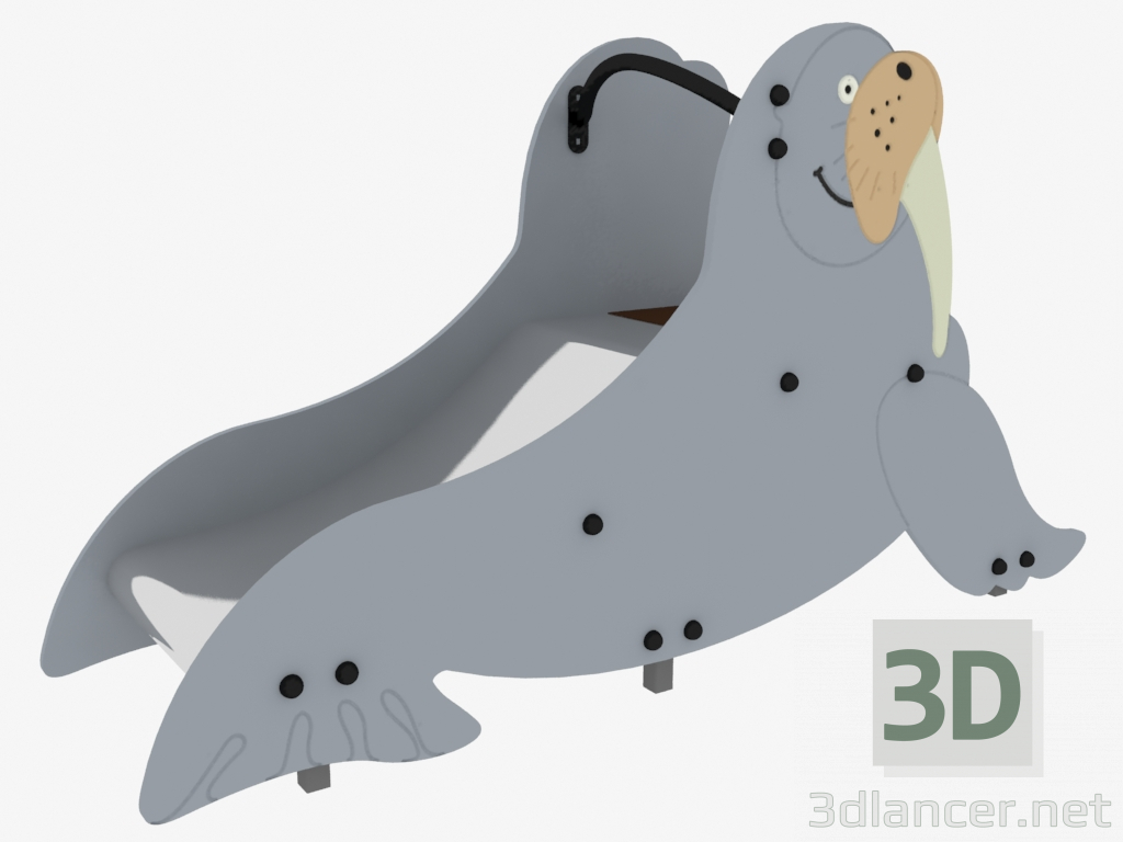 modèle 3D Colline d'un terrain de jeux pour enfants du morse (5220) - preview