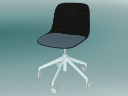 Cadeira com rodízios SEELA (S340 com guarnição de madeira, sem estofamento)