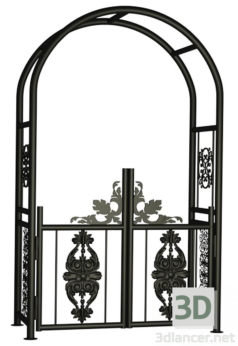 3d model Garden gate - preview 3d model Garden gate - preview