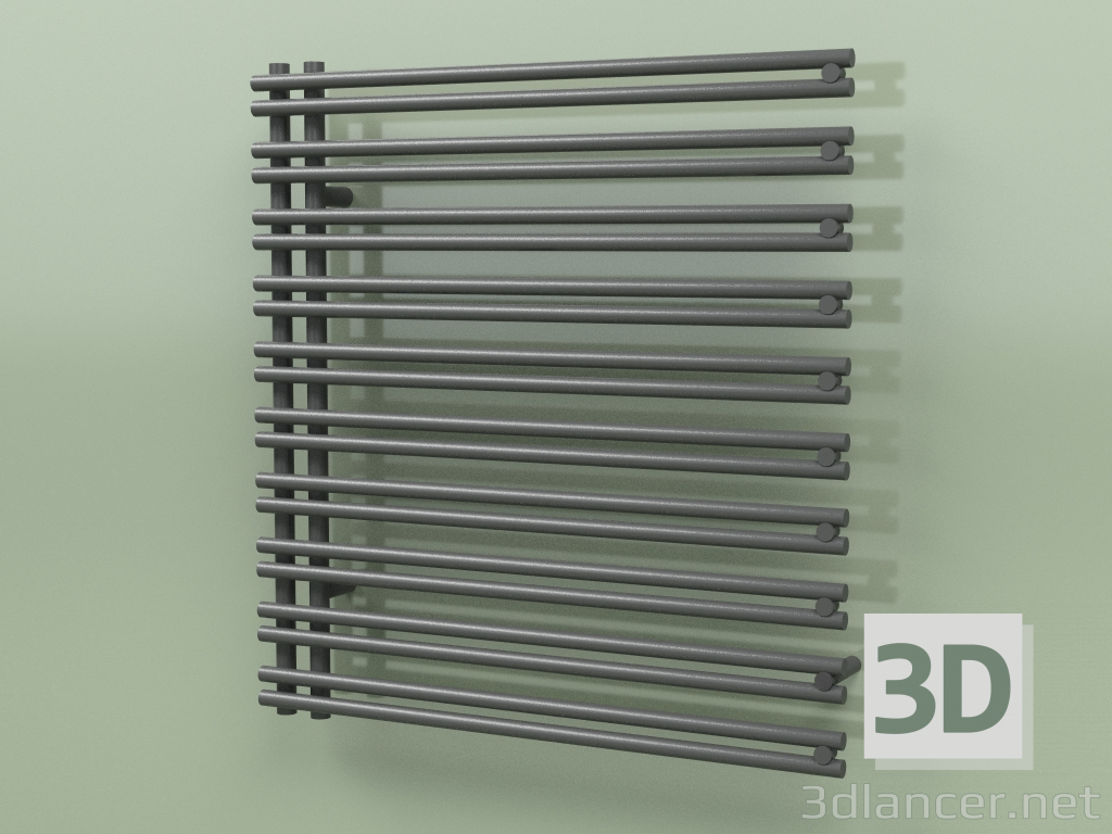 3D modeli Isıtmalı havlu askısı - Ratea (800 x 750, RAL - 9005) - önizleme