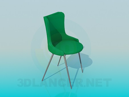 3d model Stool with a backrest - preview 3d model Stool with a backrest - preview