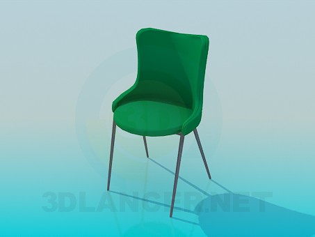 3d model Stool with a backrest - preview 3d model Stool with a backrest - preview