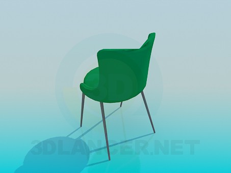 3d model Stool with a backrest - preview 3d model Stool with a backrest - preview