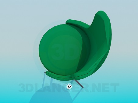 3d model Stool with a backrest - preview 3d model Stool with a backrest - preview