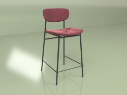 Semi-bar chair Madrid (burgundy)
