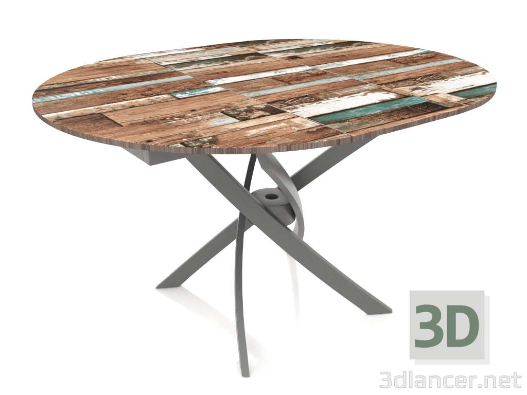 modèle 3D Table pliante Charly 100-129 (multicolore noir) - preview
