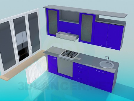 3D Modell Ecke in der Küche - Vorschau