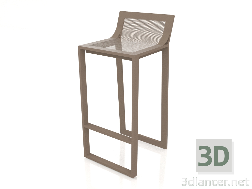 3d model High stool with a high back (Bronze) - preview
