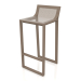 3d model Taburete alto con respaldo alto (Bronce) - vista previa