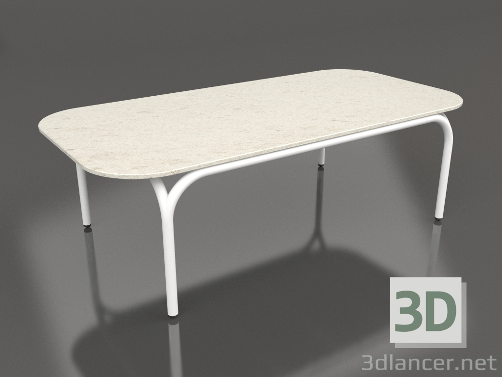 3d модель Кофейный стол (White, DEKTON Danae) – превью