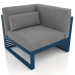 modèle 3D Canapé modulable section 6 droite, dossier haut (Gris bleu) - preview