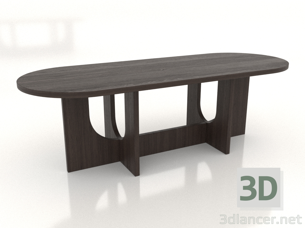 3d model Dining table OVAL LARGE 2400x900 mm (ash walnut) - preview