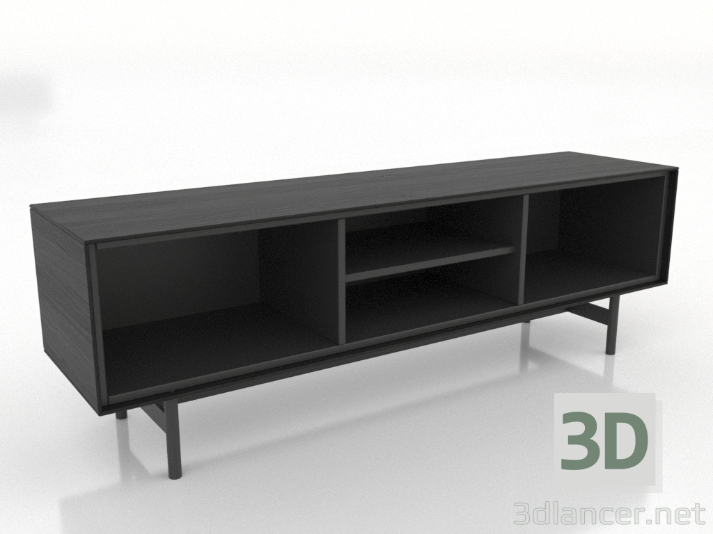 modello 3D Mobile TV 3 1450 mm (nero RAL 9005) - anteprima modello 3D Mobile TV 3 1450 mm (nero RAL 9005) - anteprima