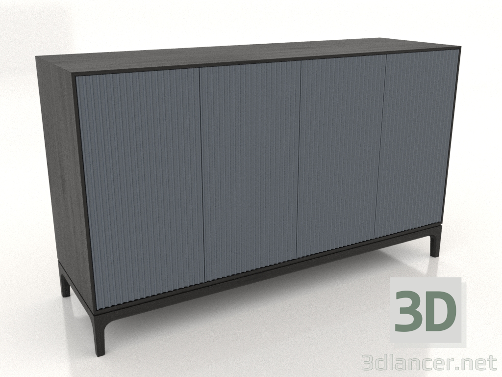 3d model TV stand FARGO with milled facades 1600x500x950 mm (slate, black oak, option 1) - preview 3d model TV stand FARGO with milled facades 1600x500x950 mm (slate, black oak, option 1) - preview