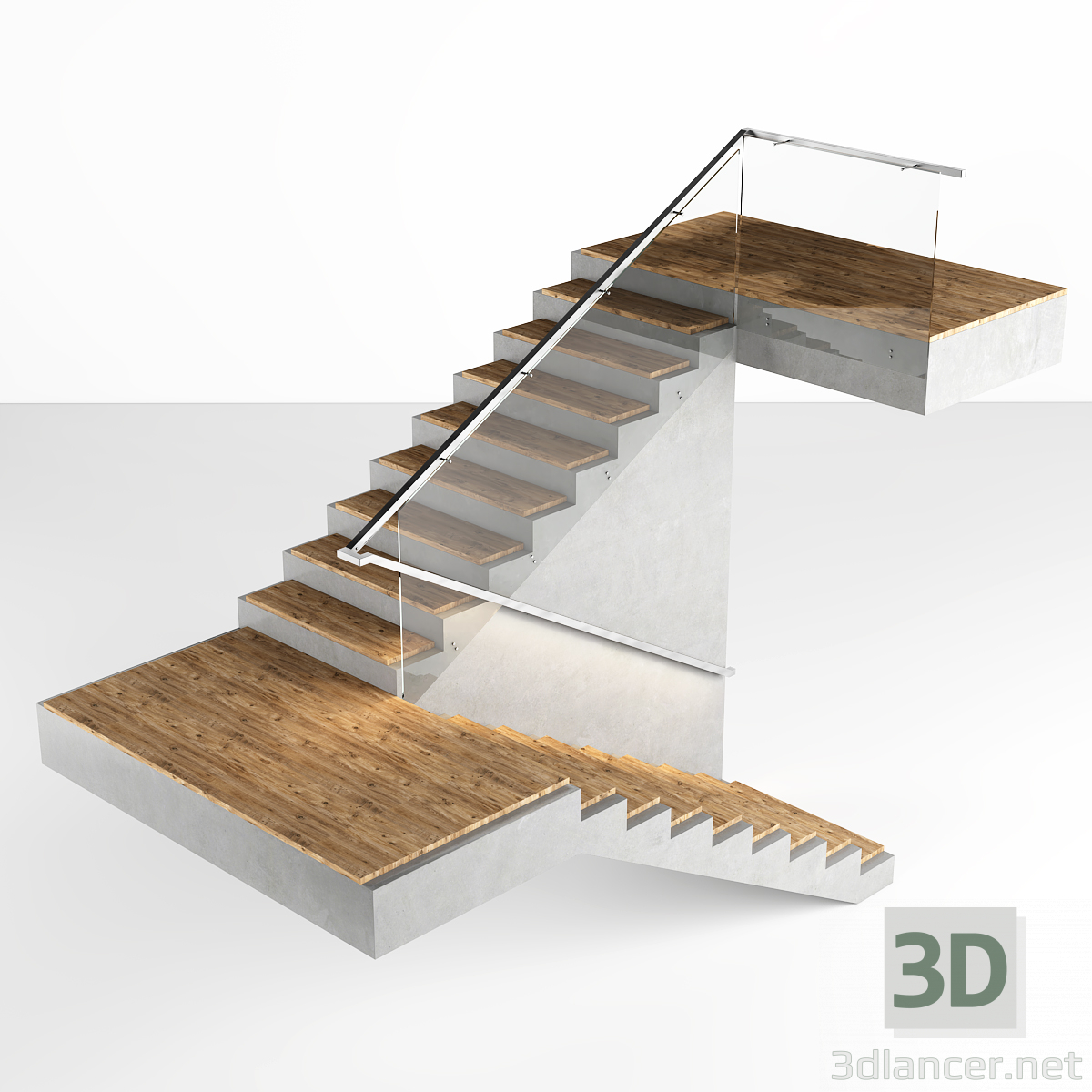 3d Model Stairs Free 3d Models For 3d Editors Max 2015 Fbx