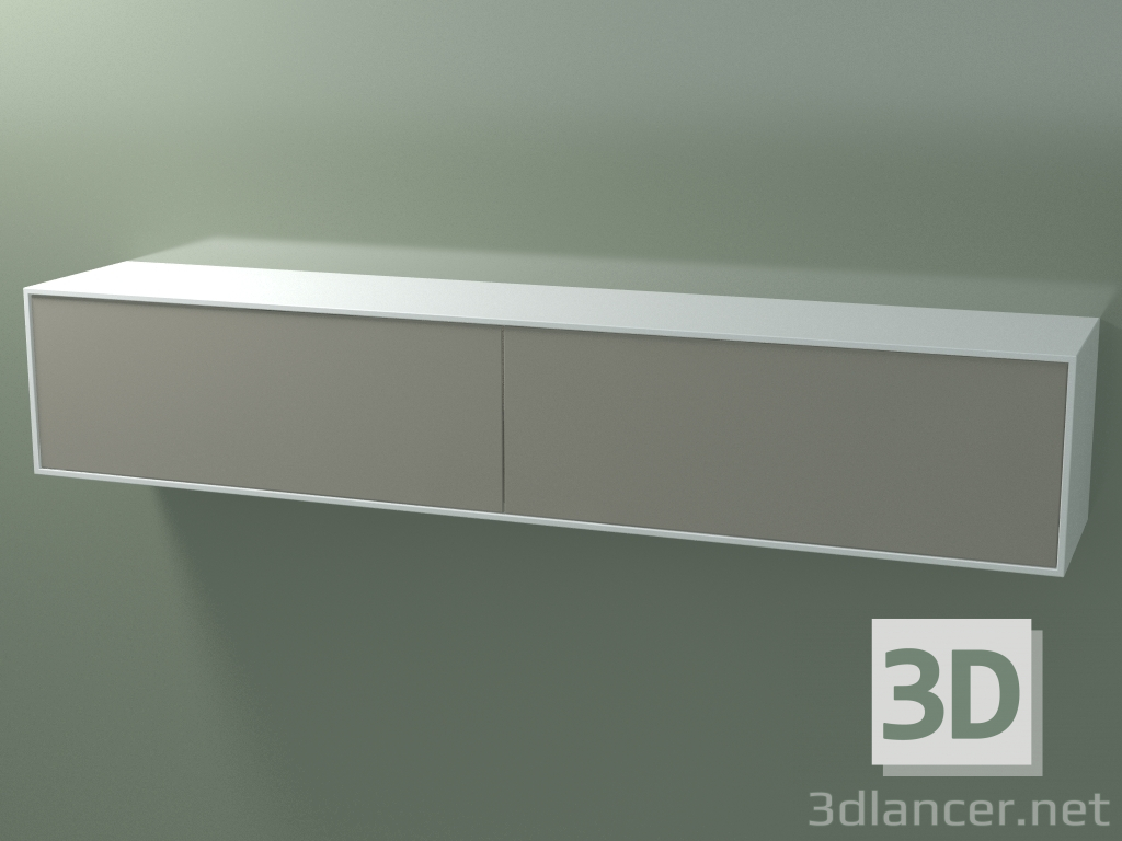3 डी मॉडल डबल बॉक्स (8AUGВA02, ग्लेशियर व्हाइट C01, HPL P04, L 192, P 36, H 36 cm) - पूर्वावलोकन
