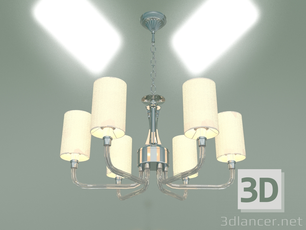 3d model Hanging chandelier Catania 60120-6 (chrome) Smart - preview