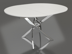 Table pliante Charly 100-129 (blanc-chrome)