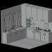 3d low poly kitchen model buy - render