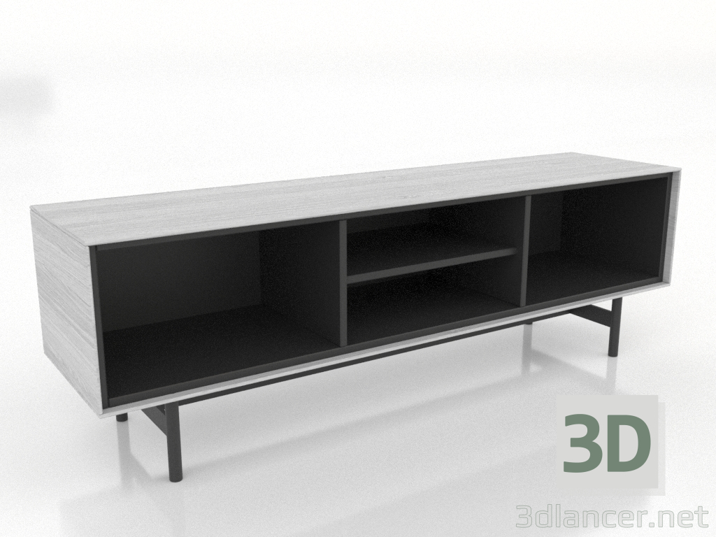 modello 3D Mobile TV 3 1450 mm (bianco RAL 9010) - anteprima modello 3D Mobile TV 3 1450 mm (bianco RAL 9010) - anteprima