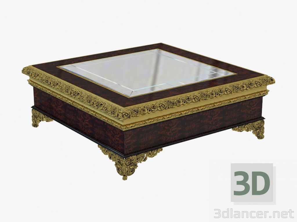 modello 3D Tavolino quadrato in stile classico 428 - anteprima