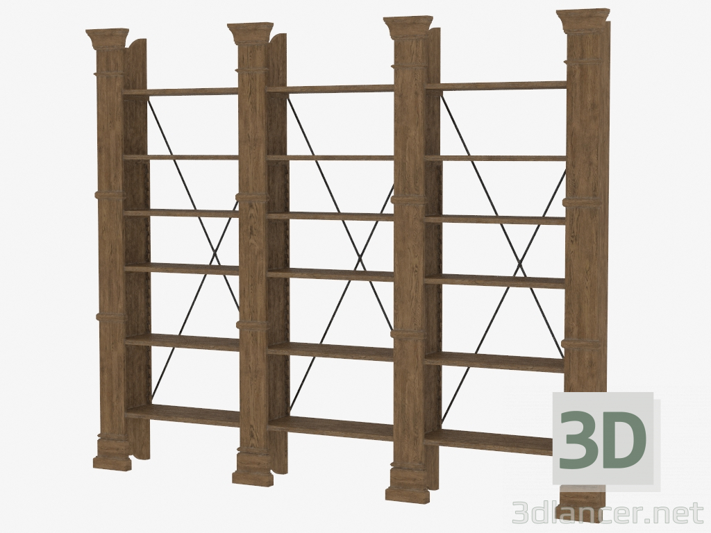 3d model Shelf X-CROSS TRIPLE BOOKSHELF (8810.0001.116) - preview