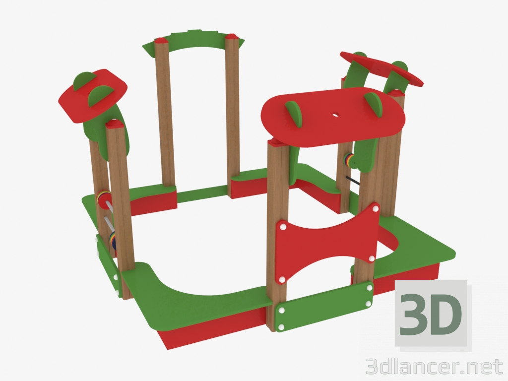 modello 3D Sandbox per giochi per bambini (5301) - anteprima