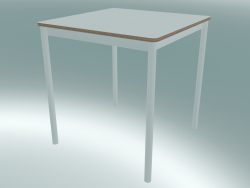 Square table Base 70X70 cm (White, Plywood, White)