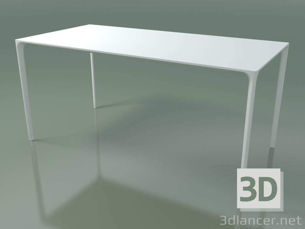 3D Modell Rechteckiger Tisch 0802 (H 74 - 79x160 cm, Laminat Fenix F01, V12) - Vorschau