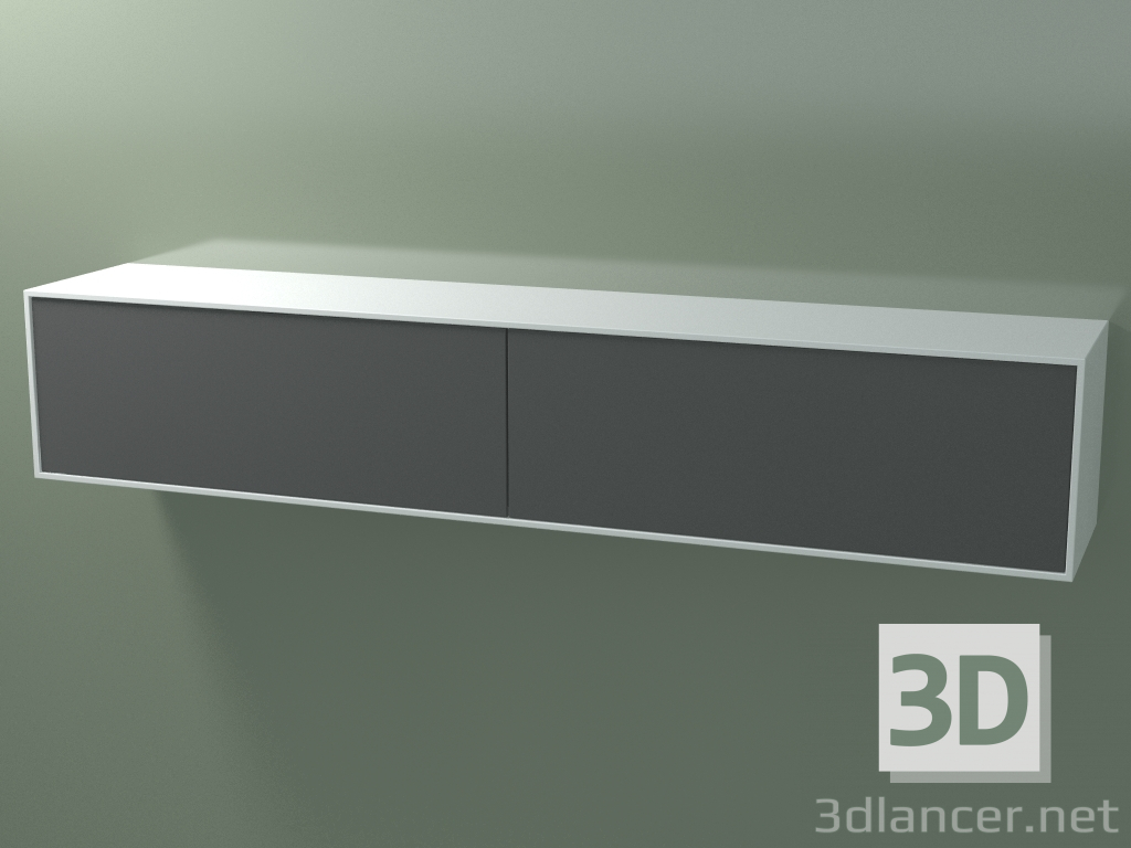 3 डी मॉडल डबल बॉक्स (8AUGВA02, ग्लेशियर व्हाइट C01, HPL P05, L 192, P 36, H 36 cm) - पूर्वावलोकन