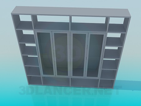 modelo 3D Aparador con estantes - escuchar modelo 3D Aparador con estantes - escuchar