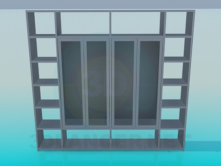 modelo 3D Aparador con estantes - escuchar modelo 3D Aparador con estantes - escuchar