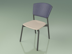 Sandalye 020 (Metal Duman, Mavi, Poliüretan Reçine Köstebek)
