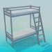 3d model Bunk bed with ladder - preview