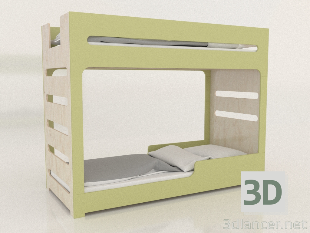 3d модель Ліжко двоярусне MODE F (UDDFA2) – превью