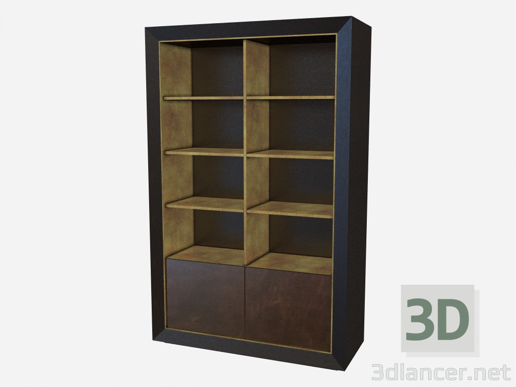 3d model Bookcase with two sections of the Don Giovanni Z02 - preview