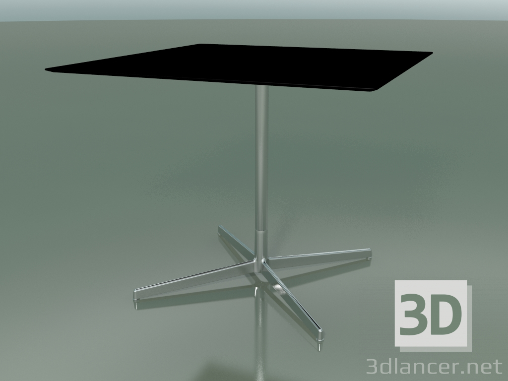 modello 3D Tavolo quadrato 5551 (H 72.5 - 89x89 cm, Nero, LU1) - anteprima