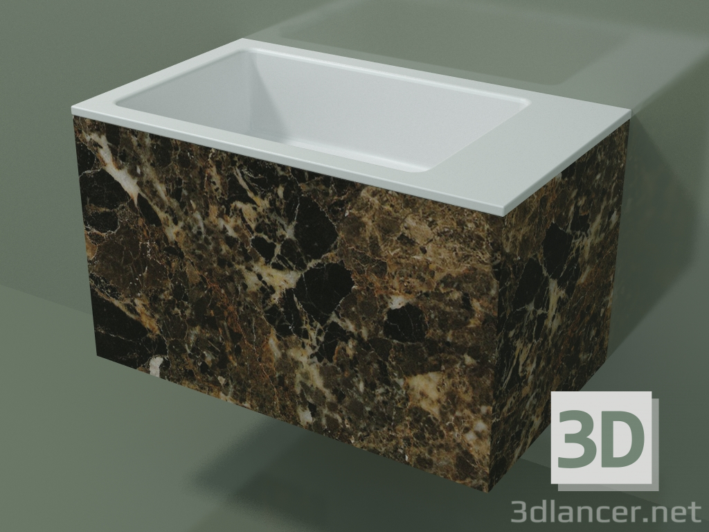 3D modeli Duvara monte lavabo (02R132102, Emperador M06, L 60, P 36, H 36 cm) - önizleme