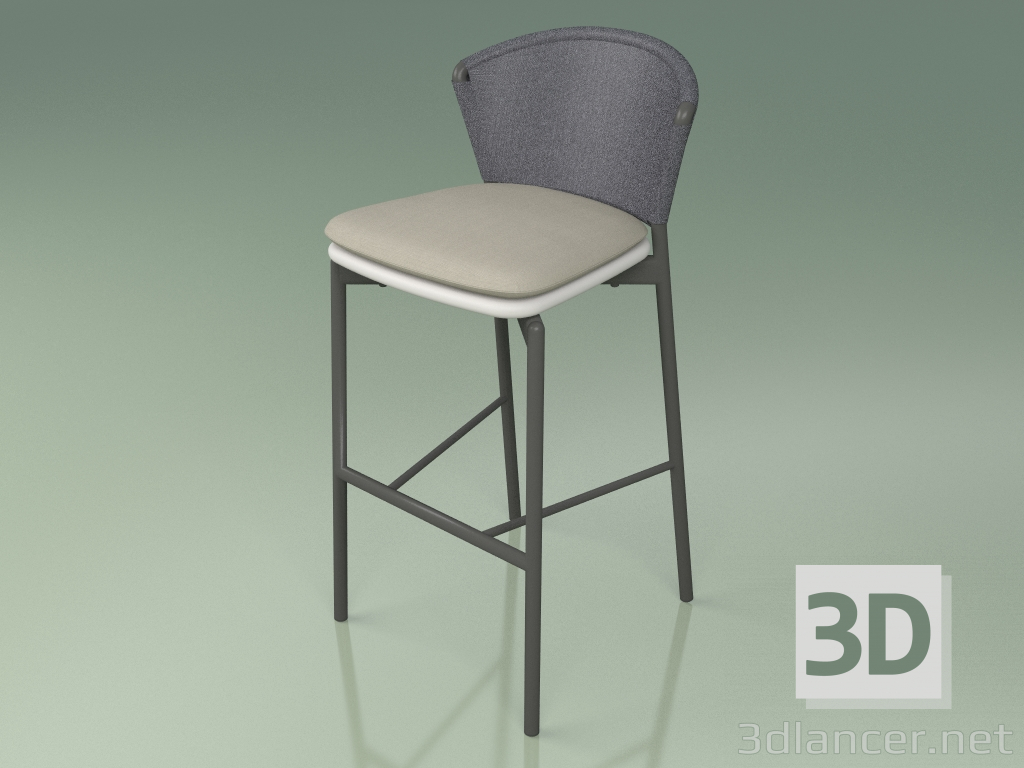 modello 3D Sgabello da bar 050 (grigio, metallo fumé, resina poliuretanica grigio) - anteprima
