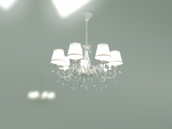Suspension chandelier 3637-7 (white with gold - clear crystal Strotskis)