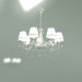 3d model Suspension chandelier 3637-7 (white with gold - clear crystal Strotskis) - preview