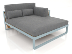 XL modular sofa, section 2 right, high back, artificial wood (Blue gray)